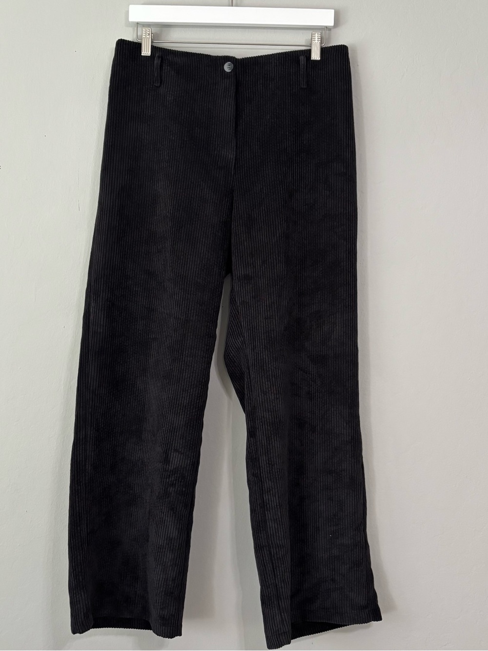RUTI Black Corduroy Style Uptown High Rise Straight Leg Pants